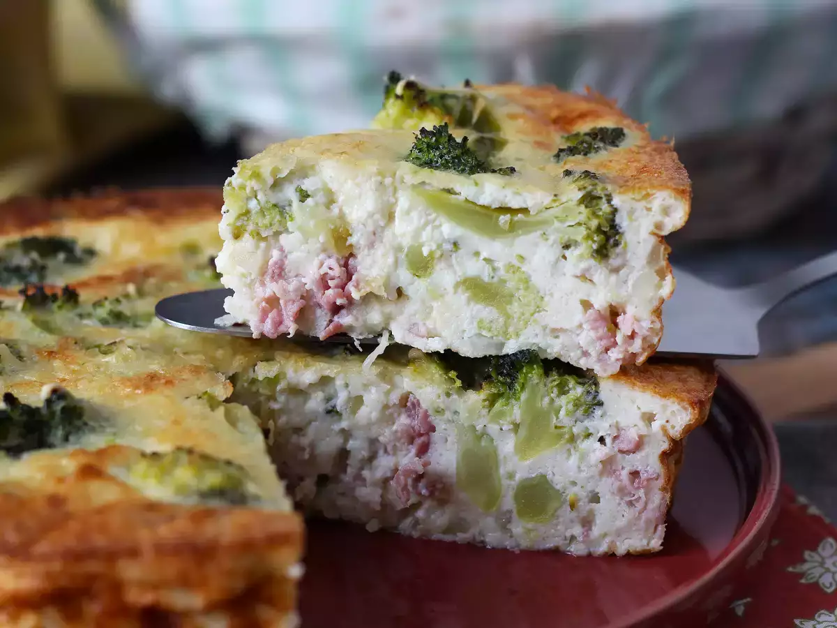 Resep Quiche tanpa kulit dengan brokoli, pancetta, dan keju cottage