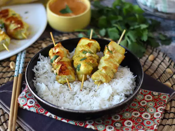 Resep Kebab ayam dengan saus sate, sebuah perjalanan kuliner ke asia!