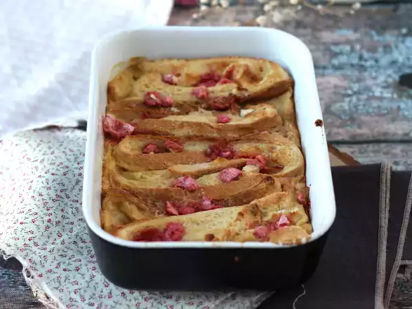 Resep Roti panggang prancis dengan topping praline merah muda, resep ultra-gourmet