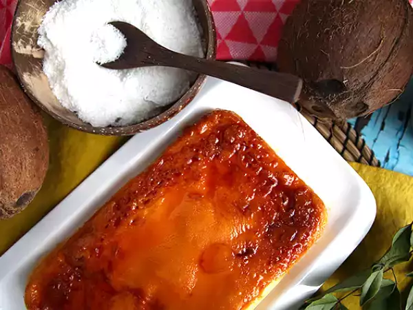 Resep Puding kelapa dalam microwave dalam 8 menit