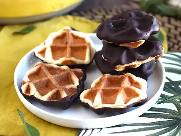 Resep Wafel cokelat mini