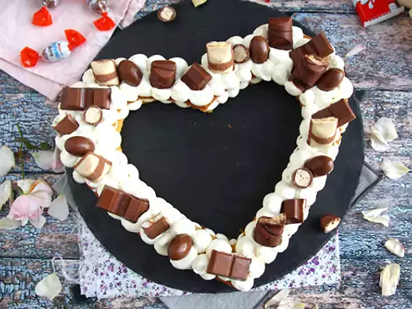 Resep Kue hati au kinder - kue hati kinder untuk hari valentine