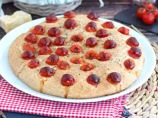 Resep Focaccia dengan tomat ceri