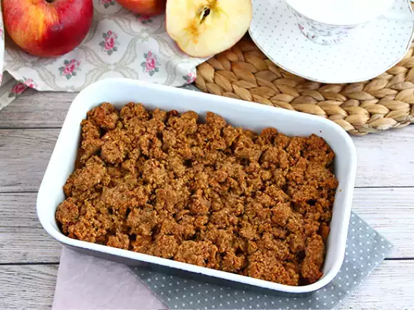 Resep Remahan apel (vegan dan bebas gluten)