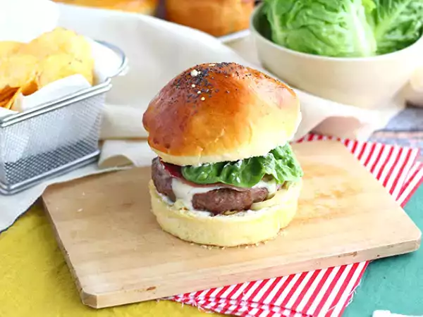 Resep Burger raclette
