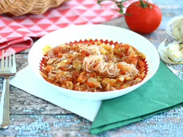 Resep Spaghetti konjak gaya provençal