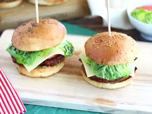Resep Burger kacang merah vegetarian