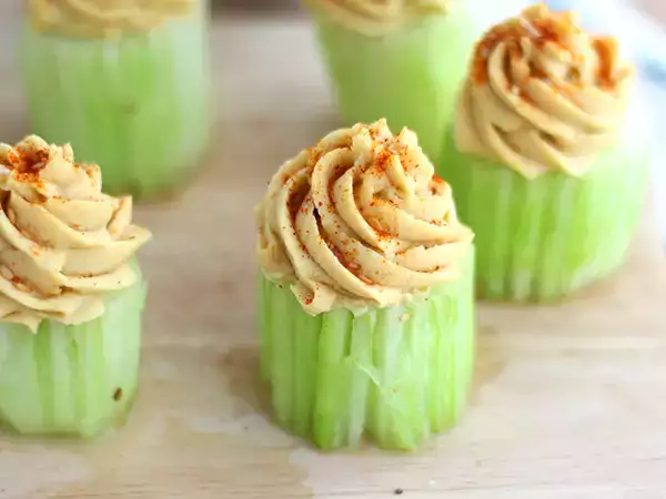 Resep Kue mangkuk mentimun dan hummus vegan