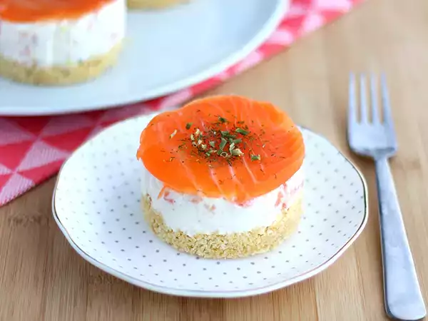 Resep Kue keju salmon asin