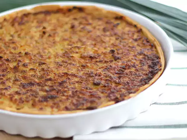 Resep Leek tart (6 langkah mudah dan video)