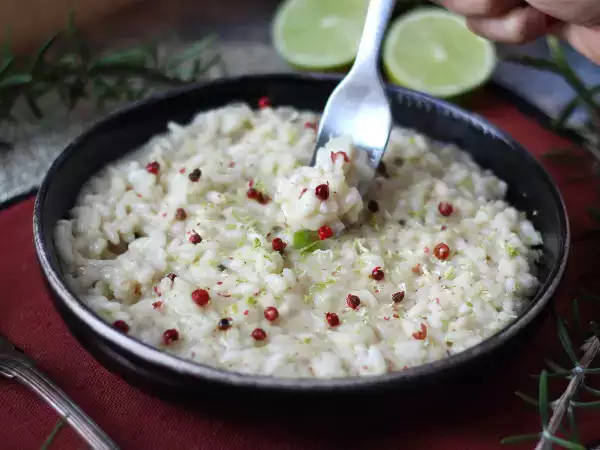 Resep Risotto jeruk nipis dan lada merah muda: resep vegetarian yang elegan untuk makan malam istimewa