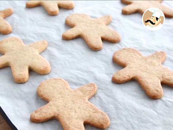 Biskuit pria roti pendek - Gingerbread Men - Persiapan langkah 5
