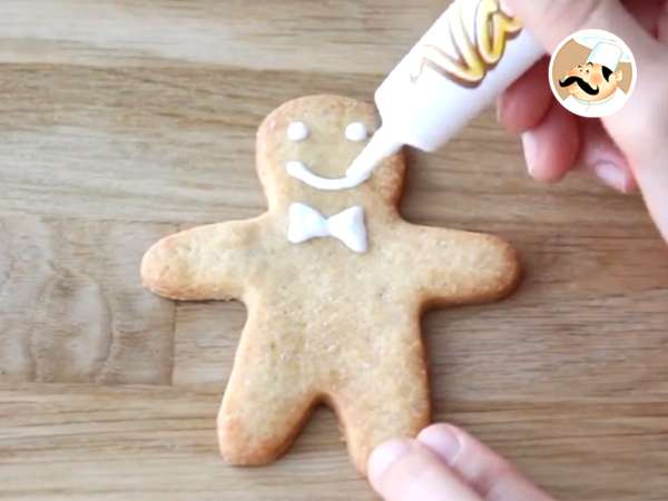 Biskuit pria roti pendek - Gingerbread Men - Persiapan langkah 6