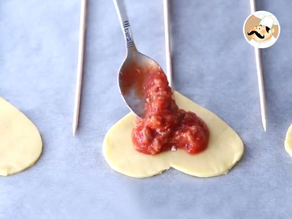 Pie Pops berbentuk hati untuk Hari Valentine - Persiapan langkah 3