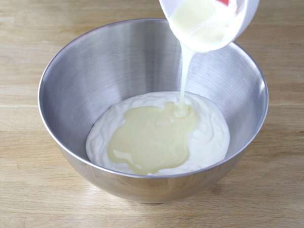 Yoghurt dan es krim raspberry - Persiapan langkah 2