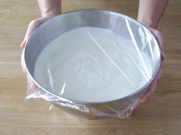 Yoghurt dan es krim raspberry - Persiapan langkah 4