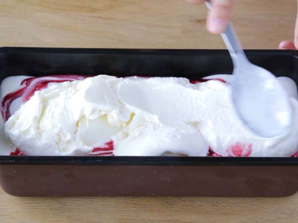 Yoghurt dan es krim raspberry - Persiapan langkah 11
