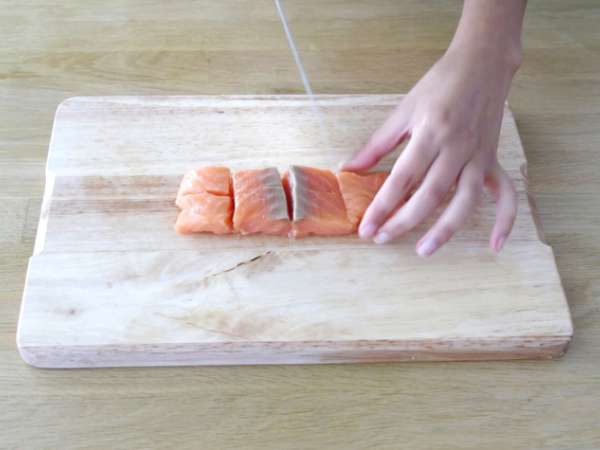 Kue puff salmon dan mustard - Persiapan langkah 2