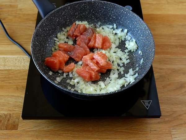 Kue puff salmon dan mustard - Persiapan langkah 4