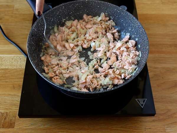 Kue puff salmon dan mustard - Persiapan langkah 5