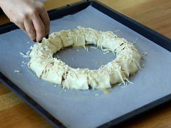 Kue puff salmon dan mustard - Persiapan langkah 10