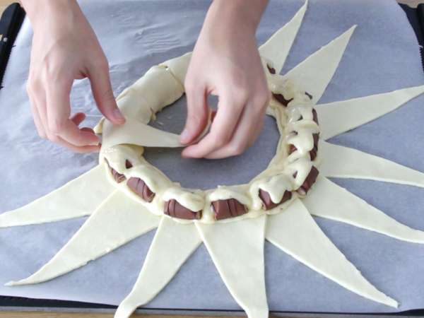 Galette des rois dengan Kinder Bueno - Persiapan langkah 12