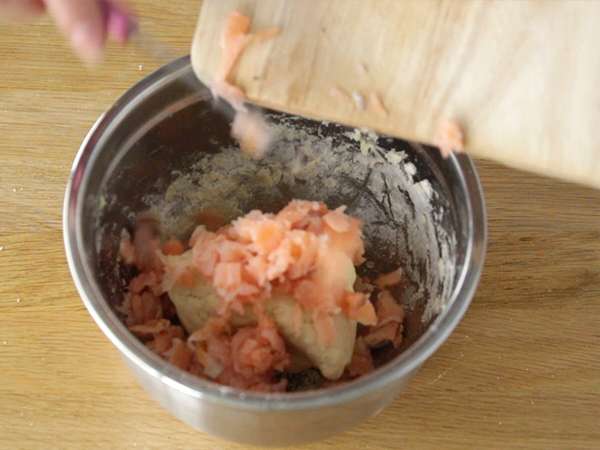 Scone dengan salmon asap dan adas manis - Persiapan langkah 3