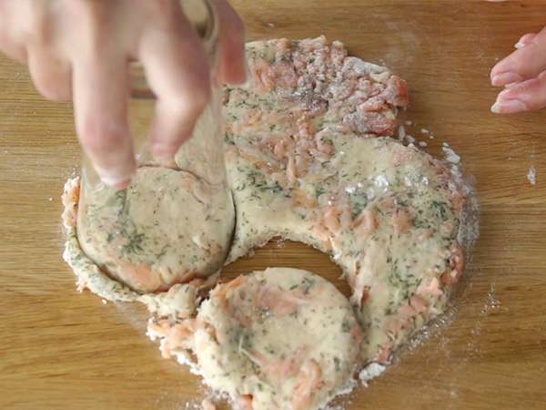 Scone dengan salmon asap dan adas manis - Persiapan langkah 4