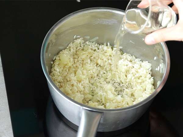Risotto dengan keju dan chorizo - Persiapan langkah 3