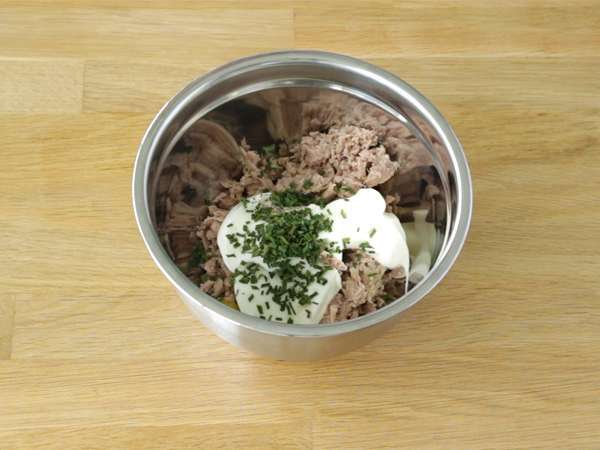 Rillettes tuna - Persiapan langkah 1