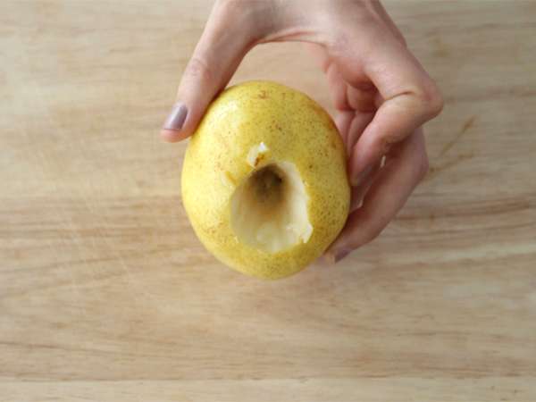 Pir puff pastry dengan bagian tengah cokelat - Persiapan langkah 1