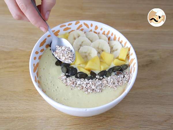 Semangkuk smoothie mangga dan pisang - Persiapan langkah 3