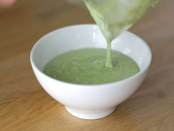 Mangkuk smoothie bayam bayam kiwi mint - Persiapan langkah 2