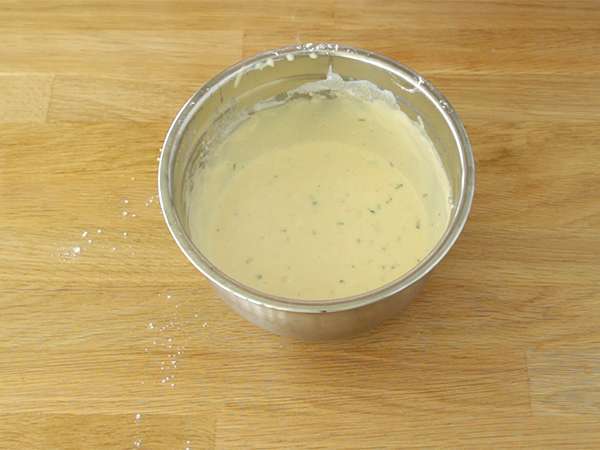 Wafel daging asap, comté, dan kentang - Persiapan langkah 1