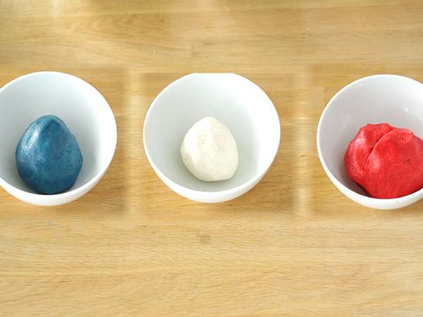 Biskuit roti pendek tiga warna, bendera Prancis - Persiapan langkah 3