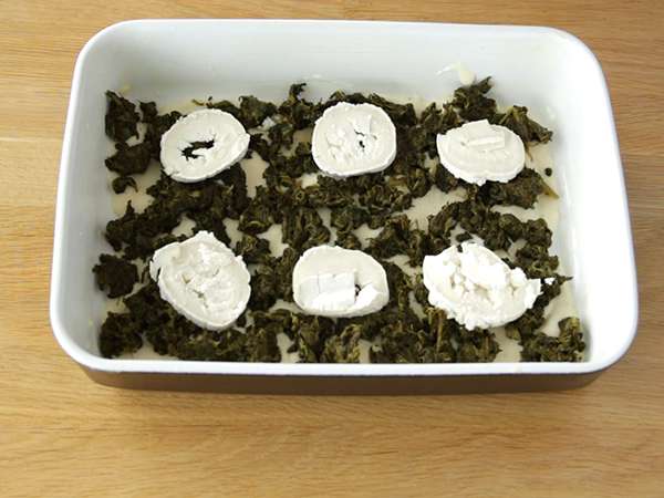 Lasagna bayam dan keju kambing - Persiapan langkah 2