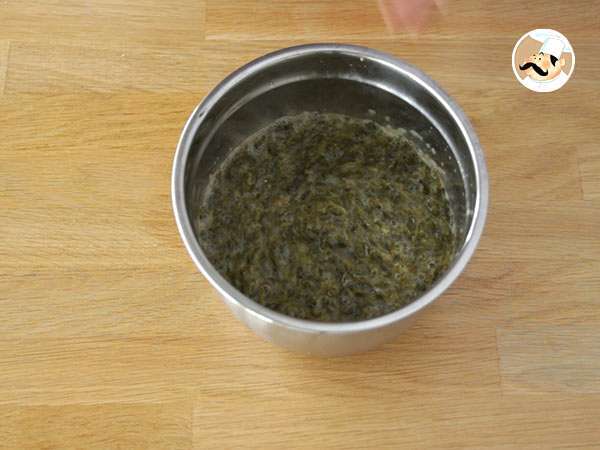 Bayam, ham, dan roti gulung fromage frais - Persiapan langkah 2