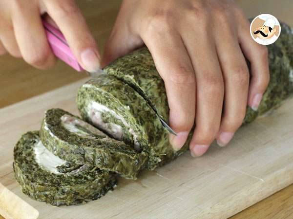 Bayam, ham, dan roti gulung fromage frais - Persiapan langkah 7