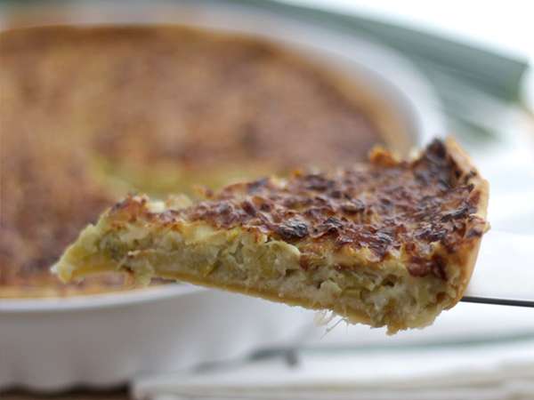 Leek tart (6 langkah mudah dan video) - Persiapan langkah 6