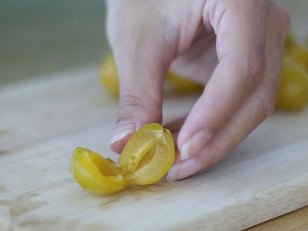 Tart plum Mirabelle - Persiapan langkah 2