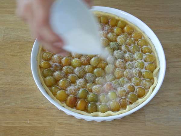 Tart plum Mirabelle - Persiapan langkah 3