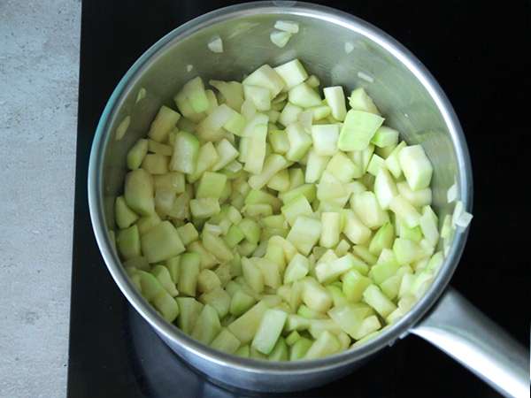 Krim sup cukini - Persiapan langkah 2