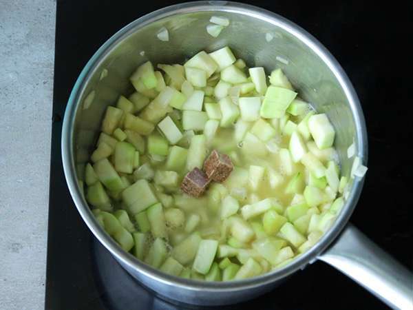 Krim sup cukini - Persiapan langkah 3