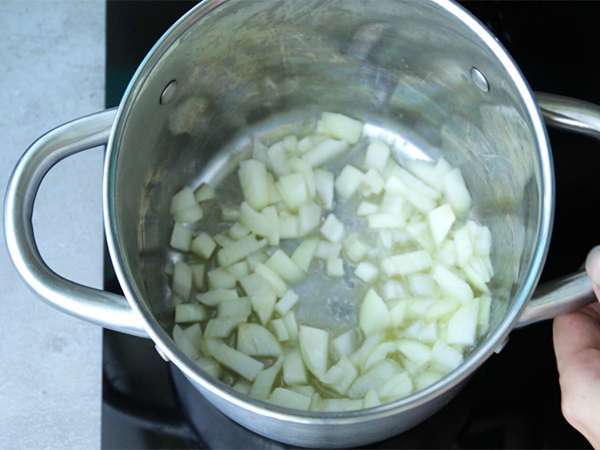 Krim sup jamur - Persiapan langkah 1