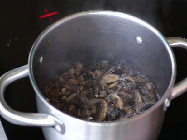 Krim sup jamur - Persiapan langkah 3