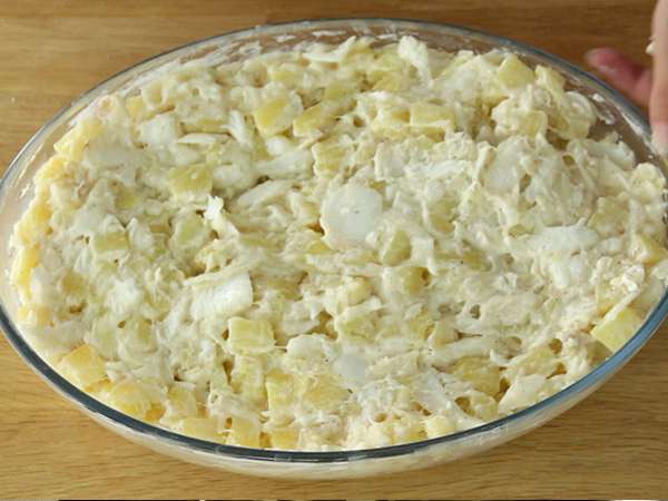 Ikan kod dengan krim, resep tradisional Portugis - Persiapan langkah 6