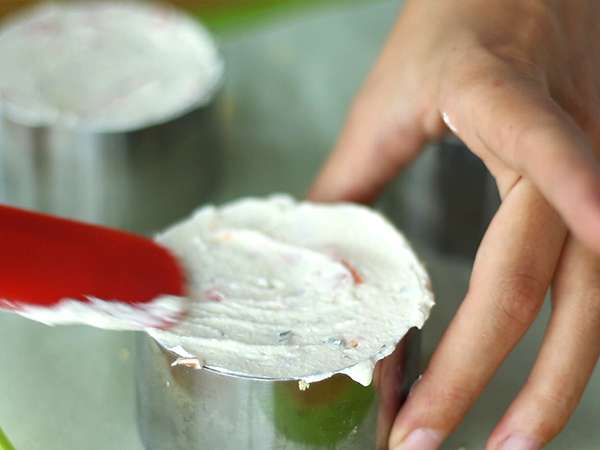 Kue keju salmon asin - Persiapan langkah 4