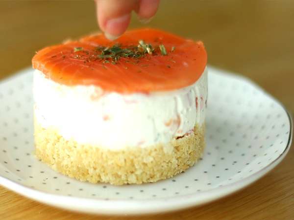 Kue keju salmon asin - Persiapan langkah 6