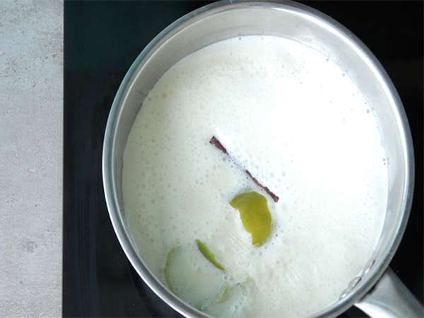 Las gachas, krim Andalusia dengan adas hijau dan kayu manis - Persiapan langkah 1