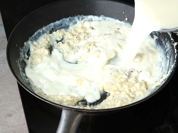 Las gachas, krim Andalusia dengan adas hijau dan kayu manis - Persiapan langkah 4